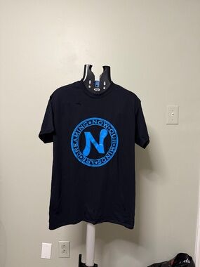 NOMAd Black T-Shirt with Blue  Logo - Men's Casual Tee